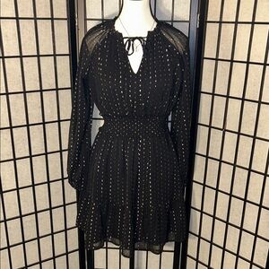 Old Navy Elegant Black Dress with Silver Sparkles